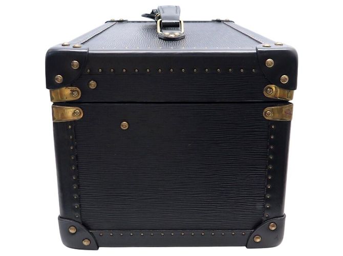 VANITY VINTAGE LOUIS VUITTON MALE BOITE A BOUTEILLES PELLE EPI NERA - vista 3