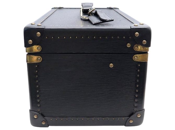 VANITY VINTAGE LOUIS VUITTON MALE BOITE A BOUTEILLES PELLE EPI NERA - vista 4