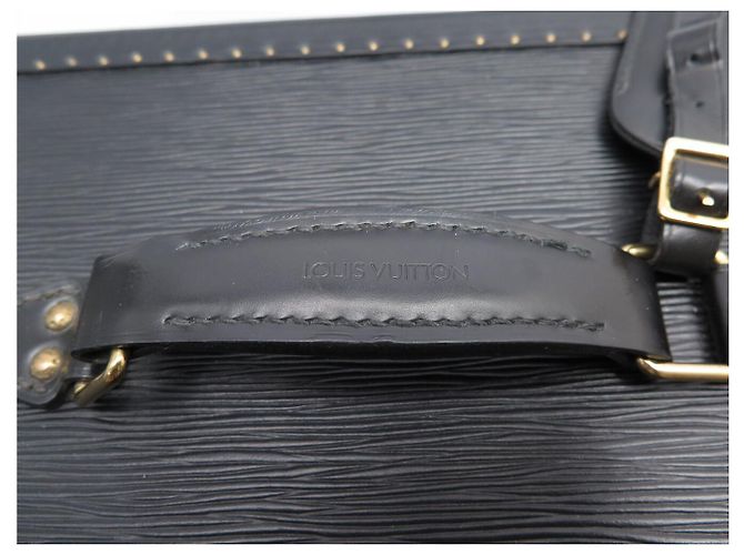 VANITY VINTAGE LOUIS VUITTON MALE BOITE A BOUTEILLES PELLE EPI NERA - vista 5