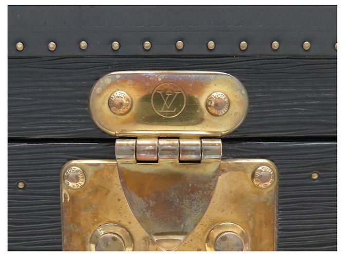 VANITY VINTAGE LOUIS VUITTON MALE BOITE A BOUTEILLES PELLE EPI NERA - vista 7