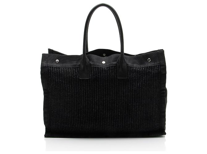 Saint Laurent Raffia Rive Gauche Tasche Schwarz - Ansicht 3