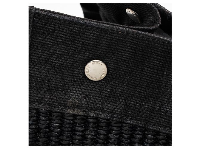 Saint Laurent Raffia Rive Gauche Tasche Schwarz - Ansicht 9