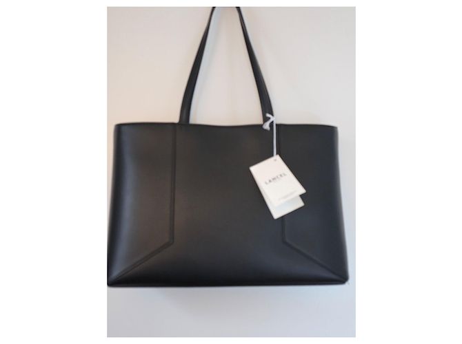 BAG TOTE CON ZIP ROXANE IN PELLE LISCIA NERA LANCEL Nero - vista 9