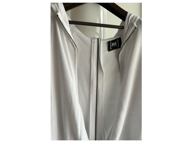 Autre Marque PLU Weiße Sweatjacke aus feinem Strick - Ansicht 3