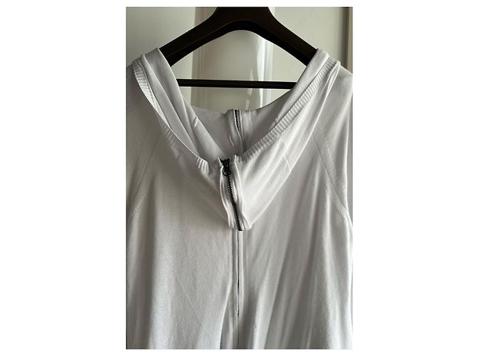 Autre Marque PLU Weiße Sweatjacke aus feinem Strick - Ansicht 6