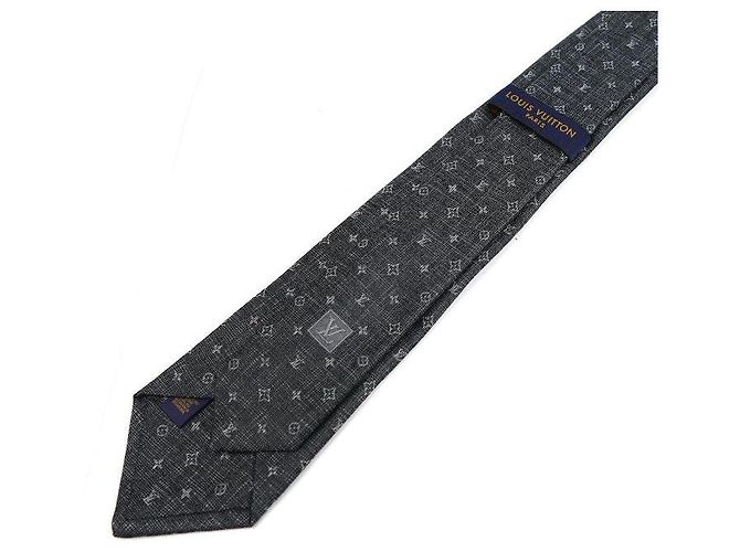Cravatta in seta Monogram Louis Vuitton Grigio - vista 2