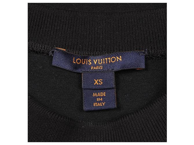 Camiseta de algodón con gran logo circular Louis Vuitton Negro - vista 3