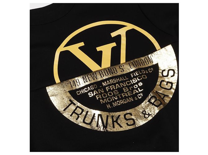 Camiseta de algodón con gran logo circular Louis Vuitton Negro - vista 7
