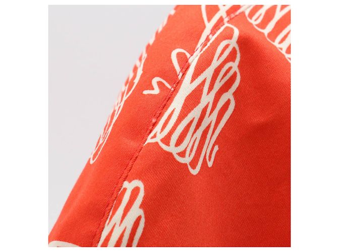 Timeless Coco Mark Baumwollhut von CHANEL Weiß Rot - Ansicht 4