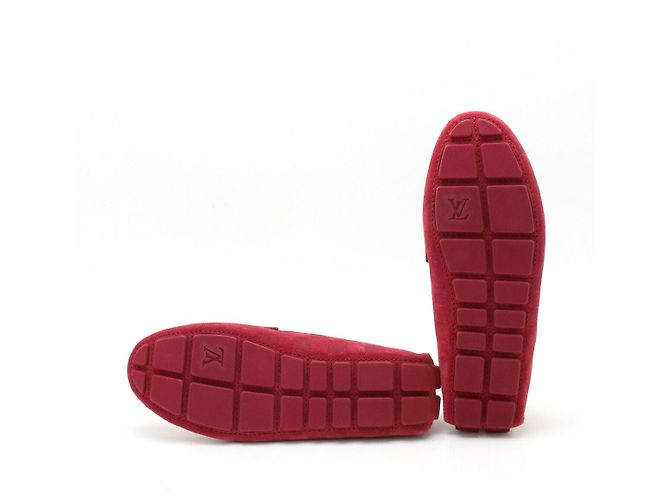 Mocassini in suede Damier Louis Vuitton Rosa Fuschia - vista 5