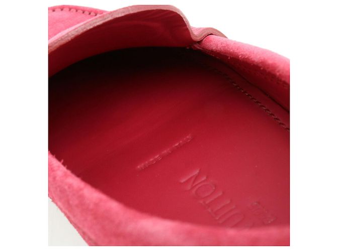 Mocassini in suede Damier Louis Vuitton Rosa Fuschia - vista 6