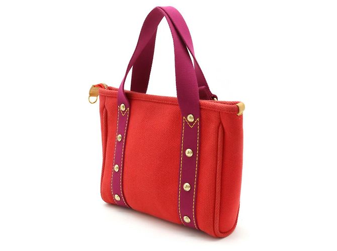 Louis Vuitton Antigua Canvas Antigua Cabas PM Handtasche M40037 Rot - Ansicht 2