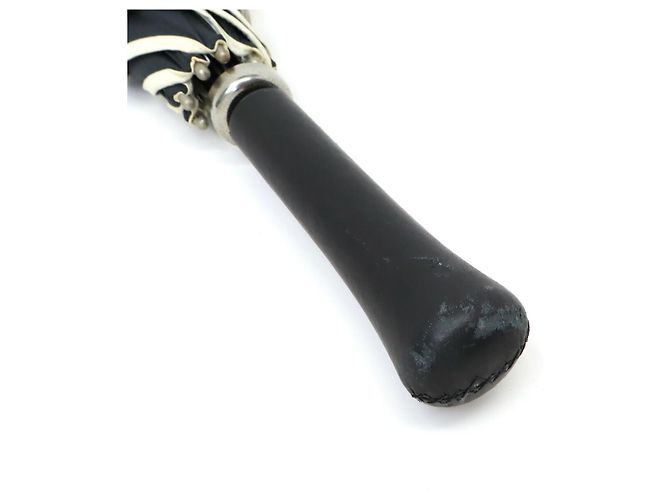 Timeless Regenschirm aus Nylon-Leinwand mit Coco Mark-Logo von Chanel Weiß - Ansicht 2
