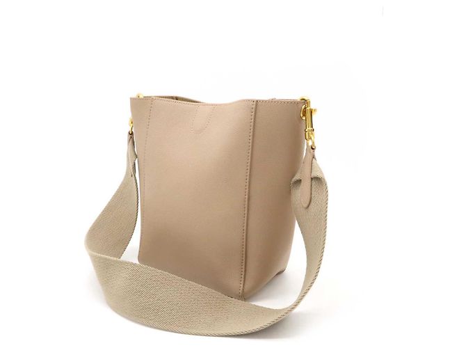 Céline Borsa a spalla in pelle Sangle di Celine Beige - vista 2