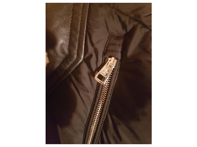 Moncler Leo Lederjacke Schwarz - Ansicht 11