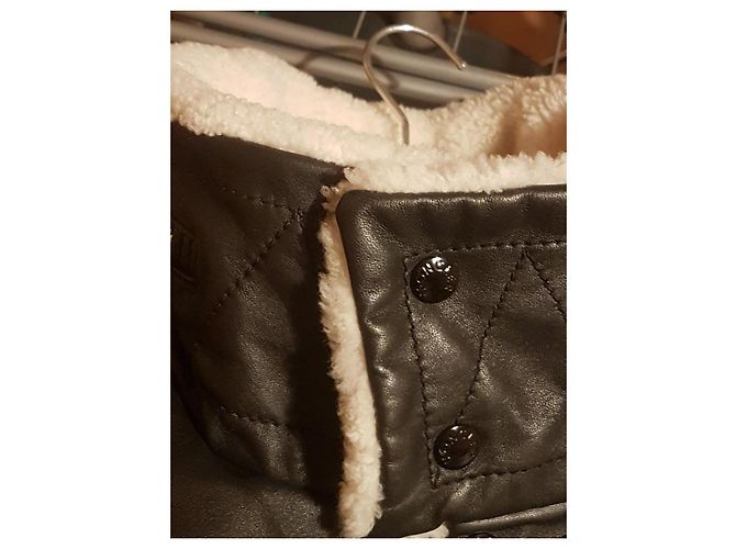Moncler Leo Lederjacke Schwarz - Ansicht 4