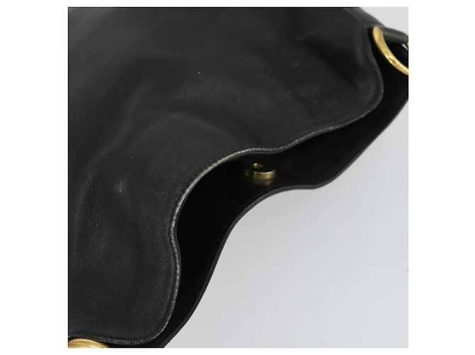 Borsa a mano in pelle Gucci Bamboo 2way Nera Oro 001 123 1638 Auth 169470 Nero D'oro - vista 6