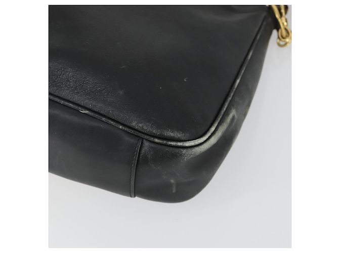 Borsa a mano in pelle Gucci Bamboo 2way Nera Oro 001 123 1638 Auth 169470 Nero D'oro - vista 9