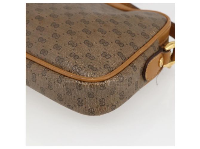 Gucci Borsa a spalla Micro GG Supreme in PVC Beige Oro Auth BA10809 D'oro - vista 15
