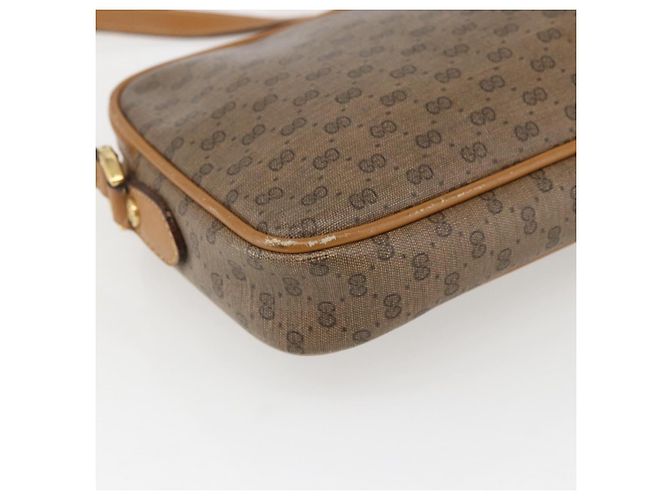 Gucci Borsa a spalla Micro GG Supreme in PVC Beige Oro Auth BA10809 D'oro - vista 16