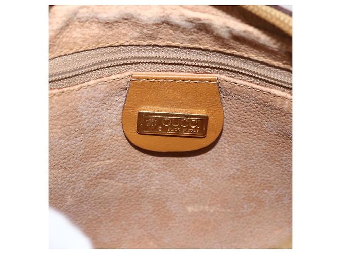 Gucci Borsa a spalla Micro GG Supreme in PVC Beige Oro Auth BA10809 D'oro - vista 18