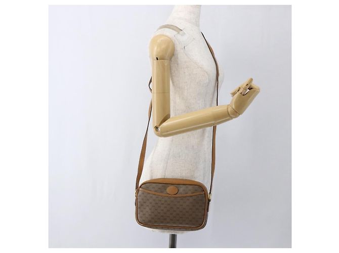 Gucci Borsa a spalla Micro GG Supreme in PVC Beige Oro Auth BA10809 D'oro - vista 23
