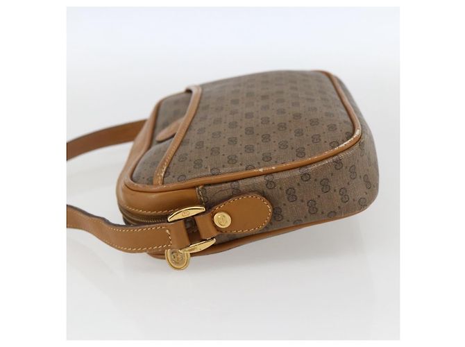 Gucci Borsa a spalla Micro GG Supreme in PVC Beige Oro Auth BA10809 D'oro - vista 3