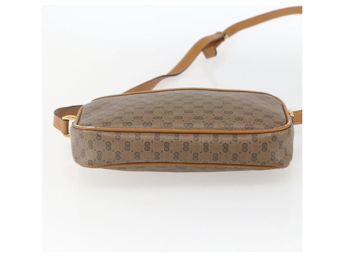 Gucci Borsa a spalla Micro GG Supreme in PVC Beige Oro Auth BA10809 D'oro - vista 5