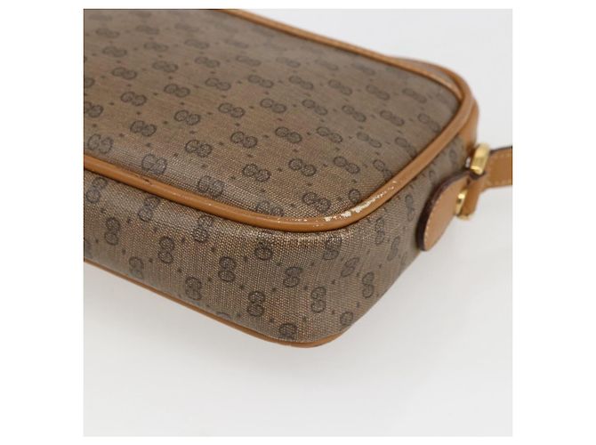 Gucci Borsa a spalla Micro GG Supreme in PVC Beige Oro Auth BA10809 D'oro - vista 9