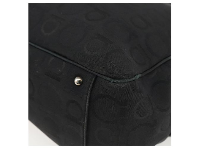 Salvatore Ferragamo Tote Bag aus schwarzem Canvas mit silberner Authentizität bs33236 - Ansicht 15