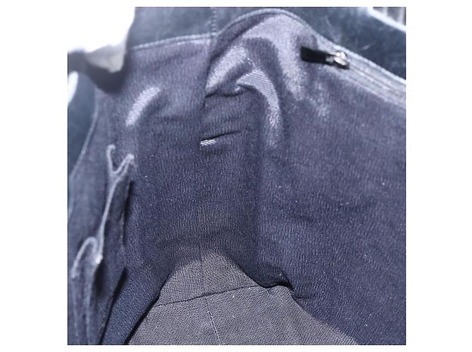 Salvatore Ferragamo Tote Bag aus schwarzem Canvas mit silberner Authentizität bs33236 - Ansicht 18