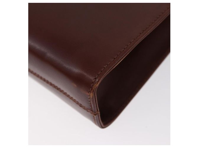 Borsa a spalla Gancini in pelle marrone e oro Auth BA10665 di Salvatore Ferragamo D'oro - vista 10