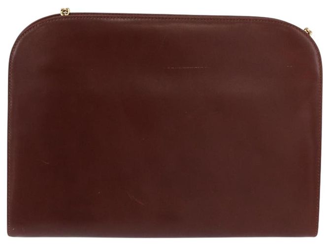 Borsa a spalla Gancini in pelle marrone e oro Auth BA10665 di Salvatore Ferragamo D'oro - vista 2