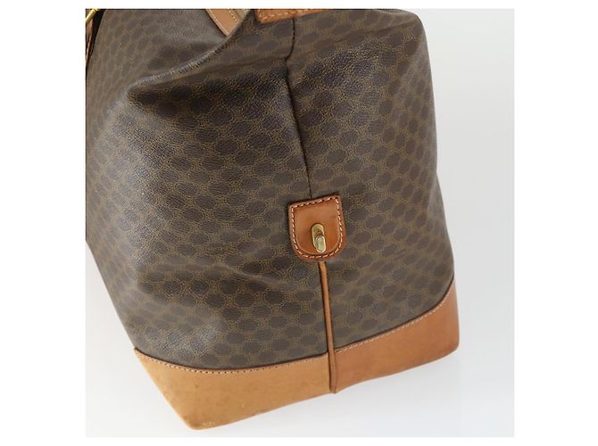 Céline Borsa Boston in tela Macadam CELINE in pelle PVC marrone oro Auth 170328 D'oro - vista 19