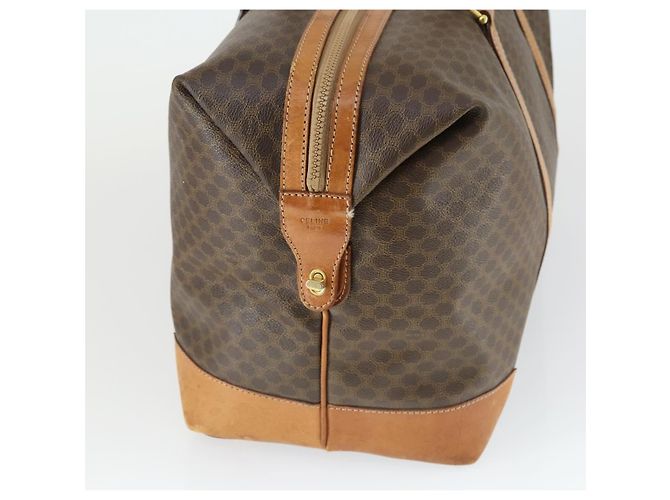 Céline Borsa Boston in tela Macadam CELINE in pelle PVC marrone oro Auth 170328 D'oro - vista 3