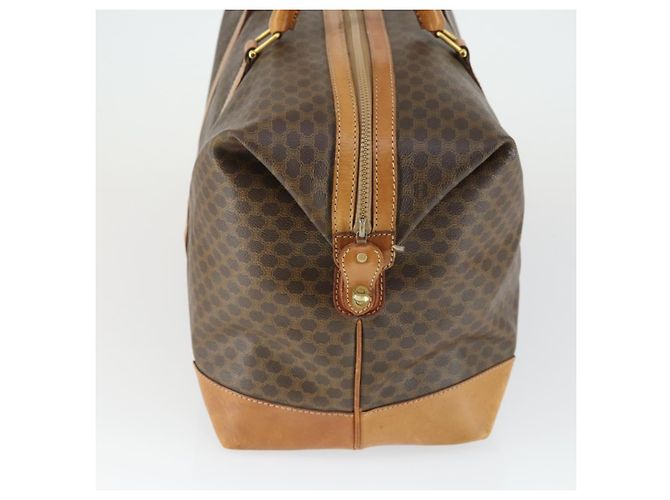 Céline Borsa Boston in tela Macadam CELINE in pelle PVC marrone oro Auth 170328 D'oro - vista 4