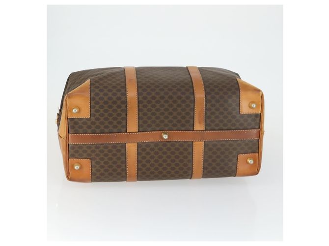 Céline Borsa Boston in tela Macadam CELINE in pelle PVC marrone oro Auth 170328 D'oro - vista 5