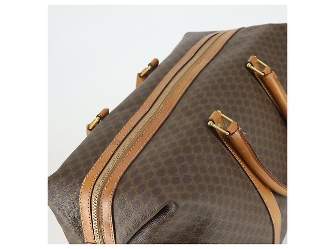 Céline Borsa Boston in tela Macadam CELINE in pelle PVC marrone oro Auth 170328 D'oro - vista 6