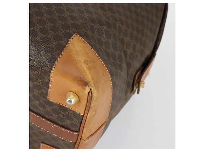 Céline Borsa Boston in tela Macadam CELINE in pelle PVC marrone oro Auth 170328 D'oro - vista 9