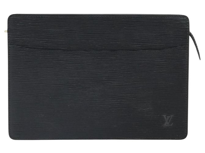 LOUIS VUITTON Pochette Uomo Epi Borsa Clutch Nera M52522 LV Auth 171613 Nero - vista 13