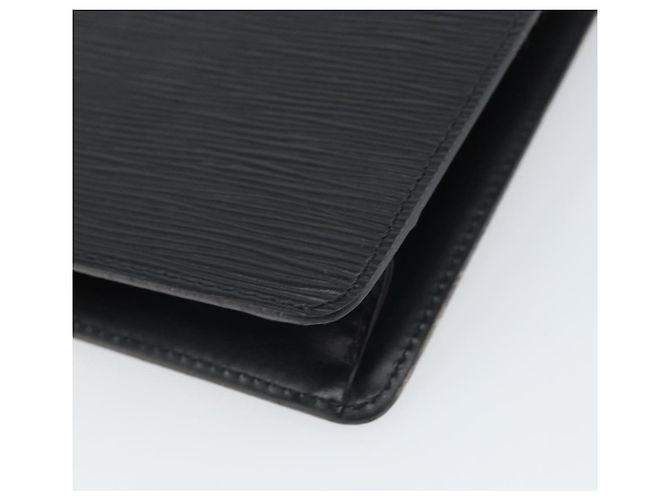 LOUIS VUITTON Pochette Uomo Epi Borsa Clutch Nera M52522 LV Auth 171613 Nero - vista 15