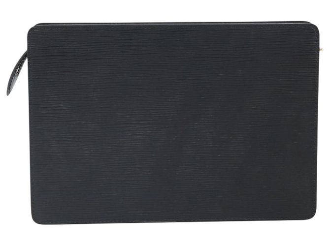 LOUIS VUITTON Pochette Uomo Epi Borsa Clutch Nera M52522 LV Auth 171613 Nero - vista 2