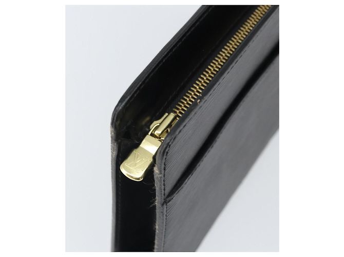 LOUIS VUITTON Pochette Uomo Epi Borsa Clutch Nera M52522 LV Auth 171613 Nero - vista 8