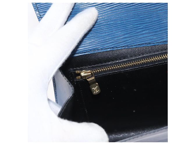 LOUIS VUITTON Clutch Art Déco Epi Blu M52635 LV Auth 171813 - vista 10