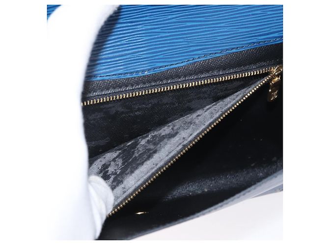 LOUIS VUITTON Clutch Art Déco Epi Blu M52635 LV Auth 171813 - vista 11