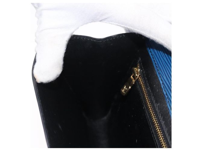 LOUIS VUITTON Clutch Art Déco Epi Blu M52635 LV Auth 171813 - vista 19