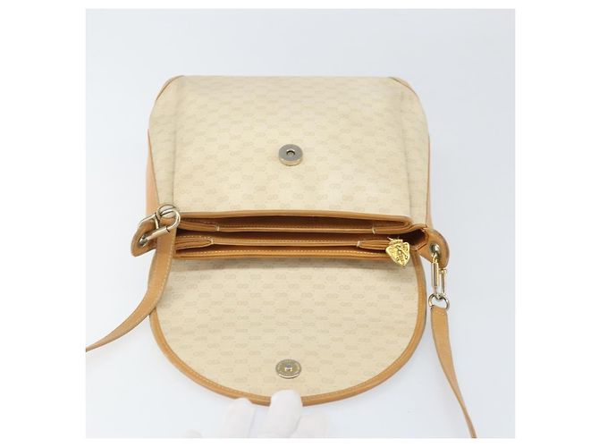 Gucci Borsa a spalla Micro GG Supreme in PVC Bianco Oro Auth bs33291 D'oro - vista 10
