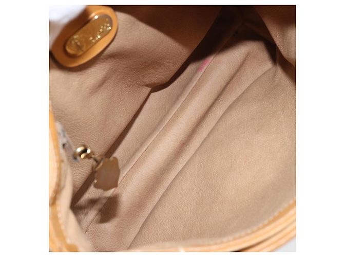 Gucci Borsa a spalla Micro GG Supreme in PVC Bianco Oro Auth bs33291 D'oro - vista 11