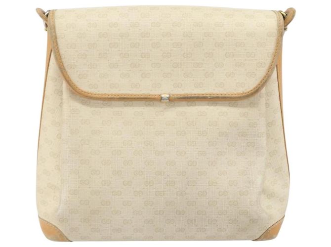 Gucci Borsa a spalla Micro GG Supreme in PVC Bianco Oro Auth bs33291 D'oro - vista 2