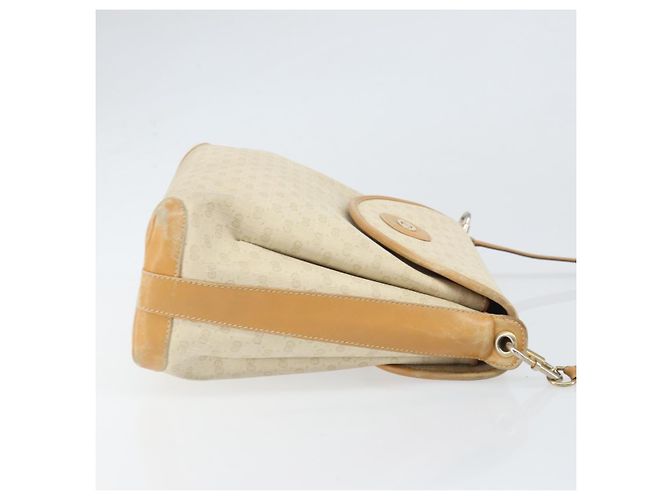 Gucci Borsa a spalla Micro GG Supreme in PVC Bianco Oro Auth bs33291 D'oro - vista 3